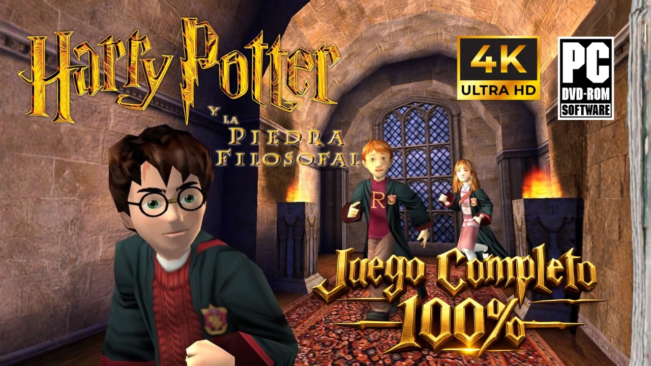 Harry Potter y la piedra filosofal PC Remasterizado | Juego Completo en español | Todos los cromos