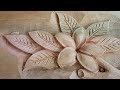 Wood carving flower  wood carving for beginners  wood art