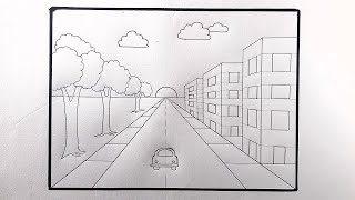 City Scenery Drawing Technique শহরের দৃশ্য আঁকার কৌশল