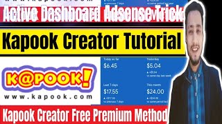 kapook creator Earning Site || Dashboard Using Kapook Creator Monetization Tutorial || Tec Arslan screenshot 1