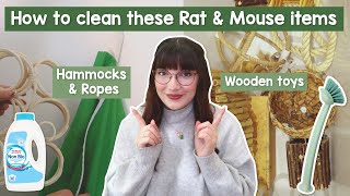 How I clean these Rat & Mouse items  Hammocks, Ropes, Wooden toys