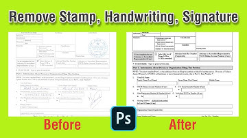 How to remove stamp, Signature & Handwritten from document in Photoshop