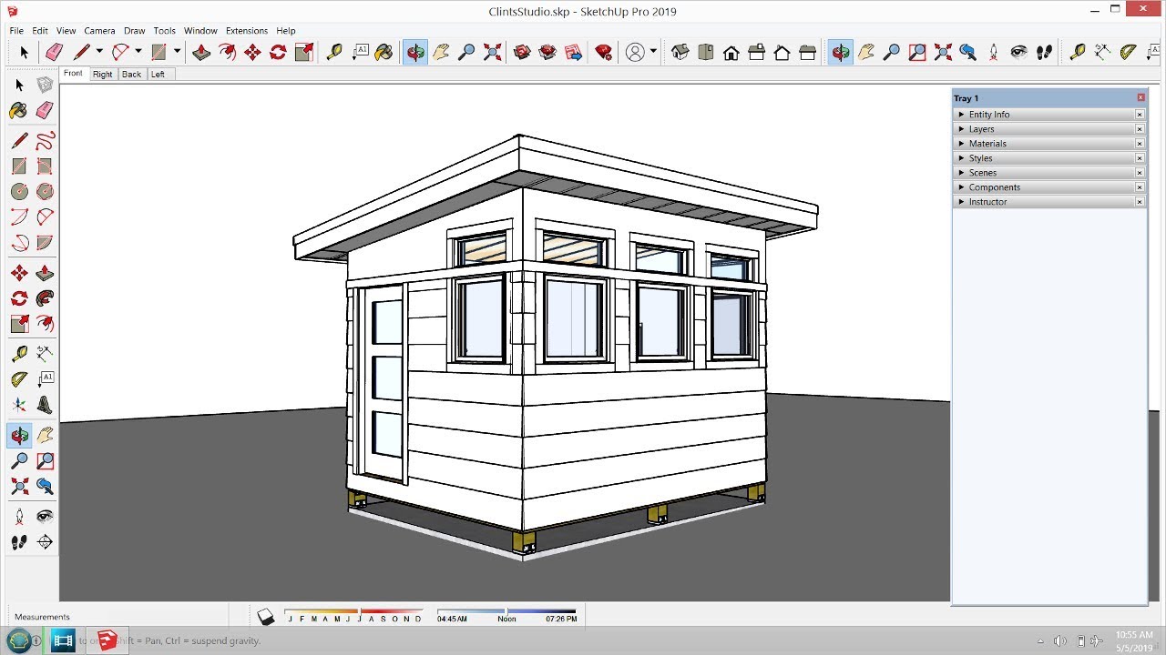 Clint's Backyard Studio - Ep 6 - Siding and Drywall ... Clint's Backyard Studio - Ep 6 - Siding and Drywall ... on Sketchup Backyard id=74529