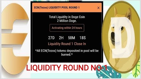 ECN-LIQUIDITY POOL NO-1 START IN SHORTLY