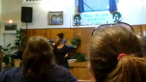 Kyra Mickens singing: I Just Can't Give Up Now