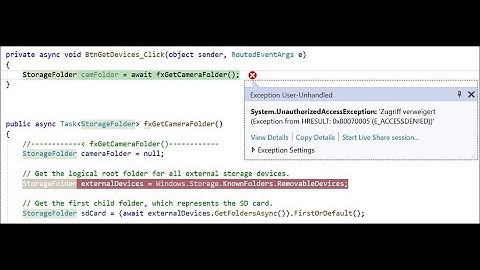 ✔ System.UnauthorizedAccessException HRESUL: 0x80070005 E_ACCESSDENIED solved Error