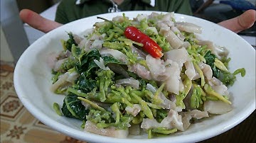 Món hoa đu đủ đực nộm với tai lợn