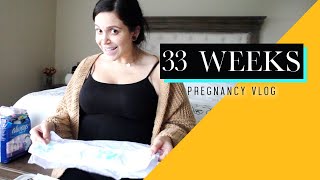 PREGNANCY VLOG - 33 Weeks - Making padsicles  + BTS of my Baby Shower -Jacqie Rivera
