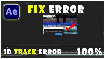 Fix Unable to Obtain Dynamic link Error in After effects(3D Track error) | Quick Fix