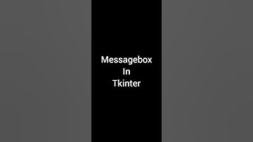 Messagebox In Tkinter | Tkinter | Python | #python #creatingforindia #shortsvideo