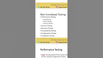 What is Non Functional Testing ? #softwaretesting #automation #manualtesting #manual