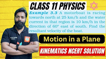 Class 11 Physics NCERT Example 3.3: A motorboat is racing towards north at 25 kmph