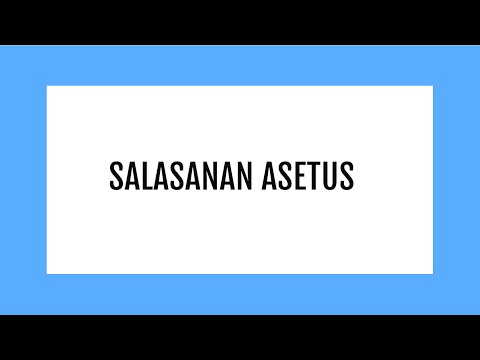 Salasanan asetus