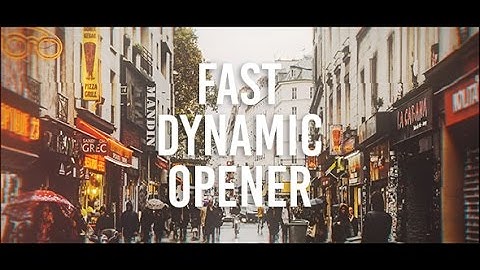 After Effects Template: Fast Dynamic Opener
