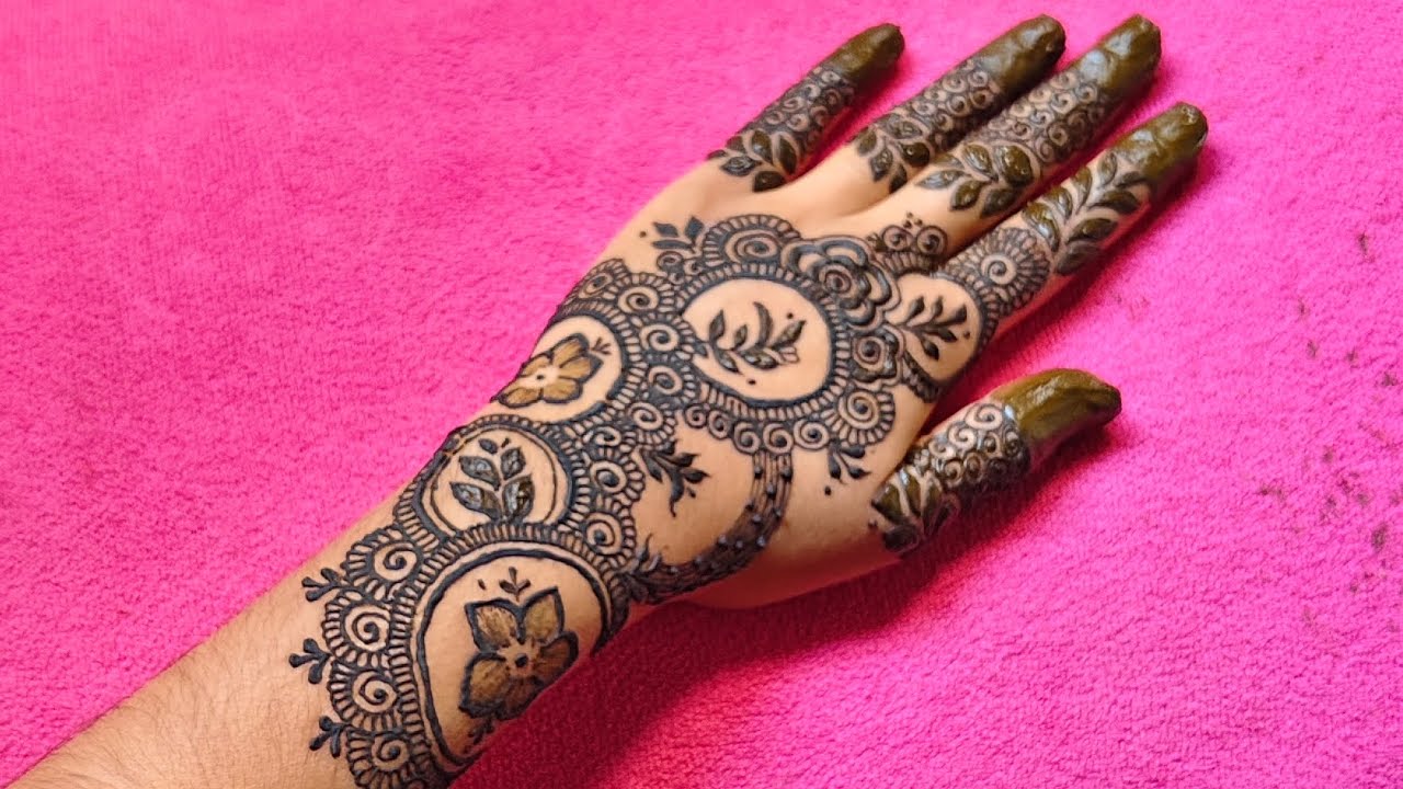 3rd Roza 🧕Special Back Hand Mehndi Design |Sayma's mehndi design #3rdroza #treading #video #mehndi 