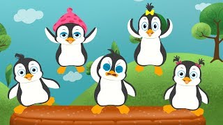 Five Little Penguins Jumping On The Bed | 1 To 5 Songs | FunForKidsTV Compilation