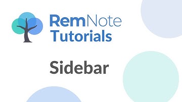 RemNote Tutorial #4: The Sidebar