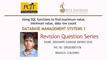 Question Set No. 20 - Database Management Systems 1