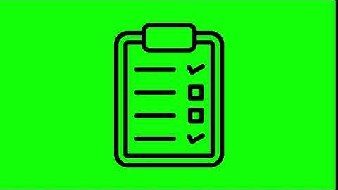 Animated Checklist Icon on Green Screen With Pop-up Sound