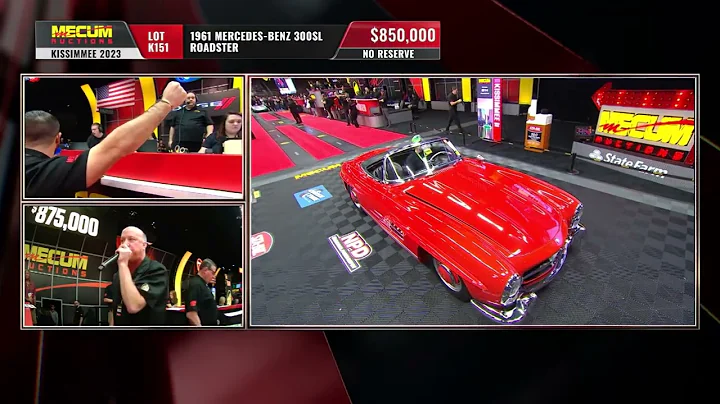 SOLD for $950,000 1961 Mercedes-Benz 300SL Roadster // Mecum Kissimmee 2023