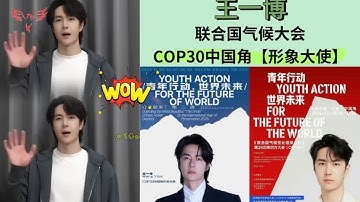 🌟 Wow! Wang Yibo has been appointed as the Image Ambassador for the China Pavilion at COP30! 🌎💚🔥