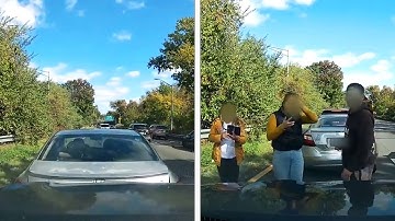 Shocking Video Shows Driver Reversing Into Car on Parkway