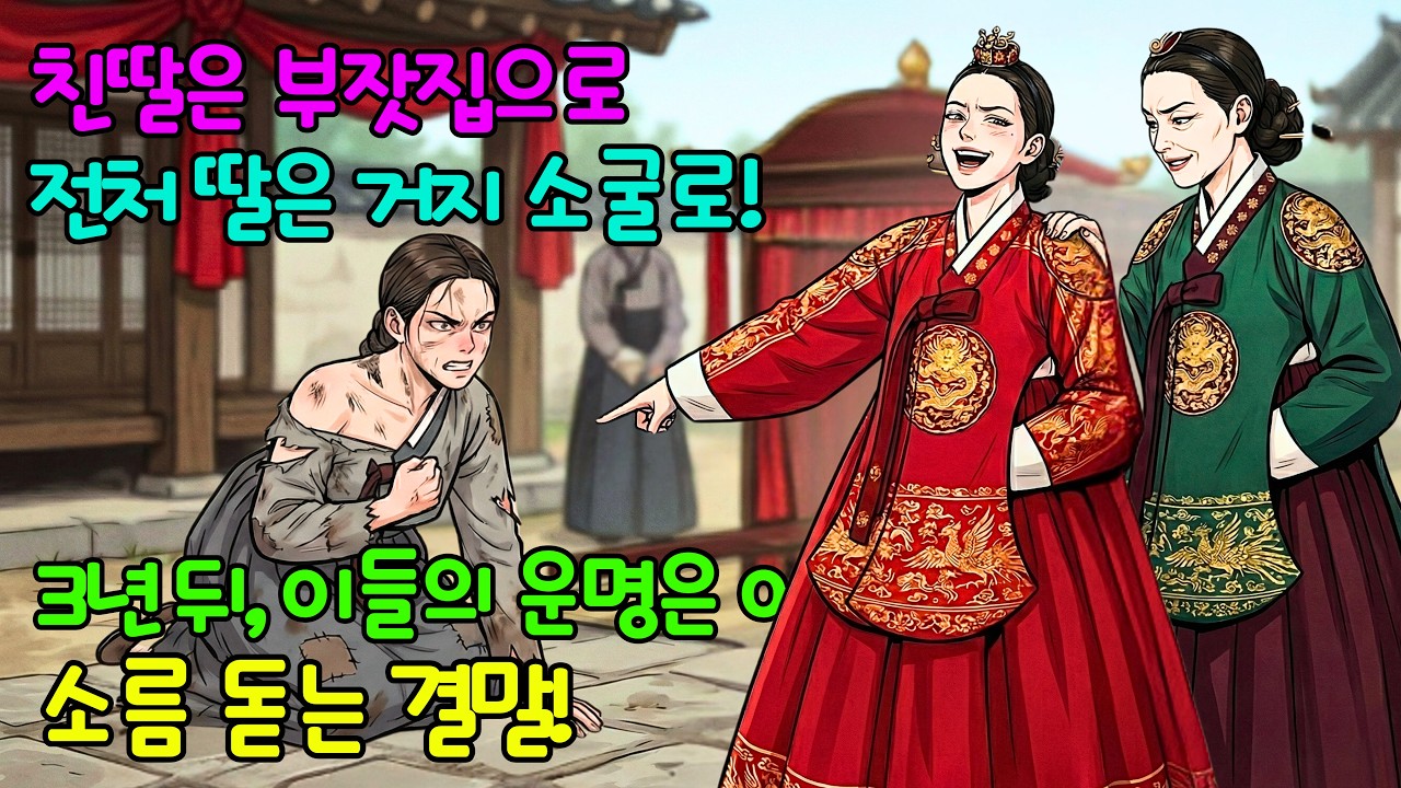 친딸은 부잣집으로, 전처 딸은 거지 소굴로 보낸 계모… 3년 뒤 누구도 예상치 못한 반전 | 야담 | 조선야담 | 민담 | 설화 | 전래동화 | 오디오북