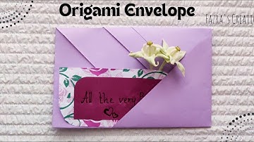 Easy Origami Envelope l Envelope Making With Paper [NO Glue, Tape and Scissors]
