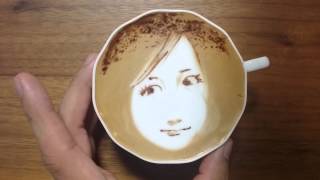 本日の暇カプチーノ、『佐藤すみれさん』。 ラテアート Latteart　SumireSatou