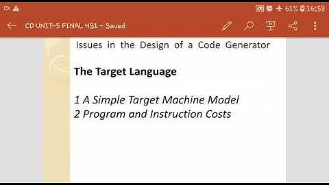 CD- Compiler Design-BE CSE-IT-A simple target machine model.