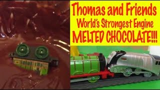 Thomas And Friends Worlds Strongest Engine - Losing Train Falls Into Melted Chocolate