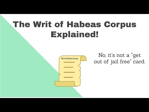 Video: Wanneer kan habeas corpus worden uitgegeven?