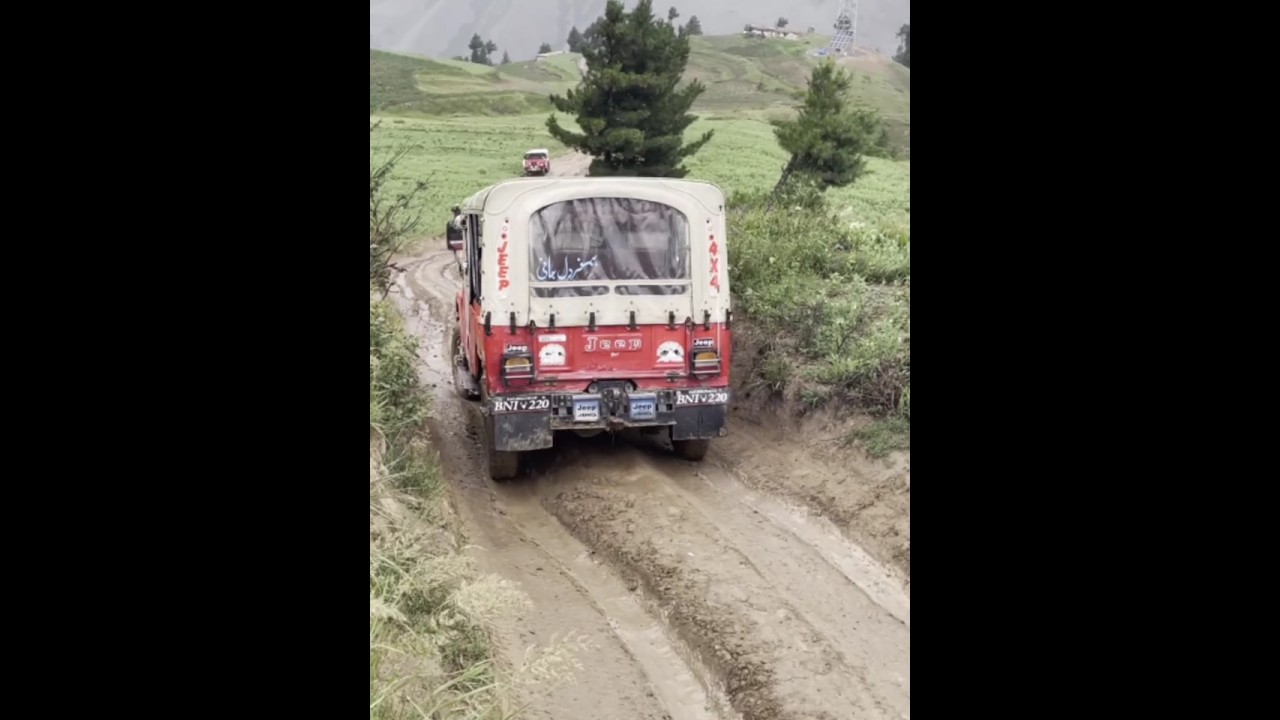 Lalazar dangerous road during rainy day 