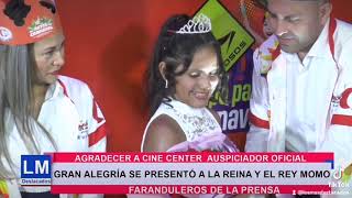 Con gran alegría se presentó a la Reina y el Rey momo Faranduleros de la PRENSA