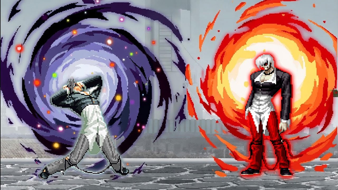 [KOF Mugen] Boss Orochi Iori Vs Blood Orochi Iori Team