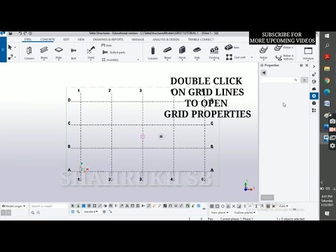 Grid Modification in Tekla Structure | How to Edit Grid or Modify Grid in Tekla | Tekla Basic