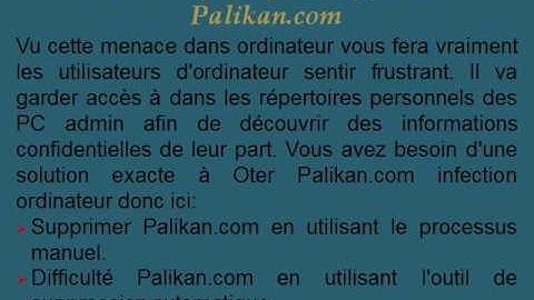 Définitivement supprimer Palikan.com du PC Windows