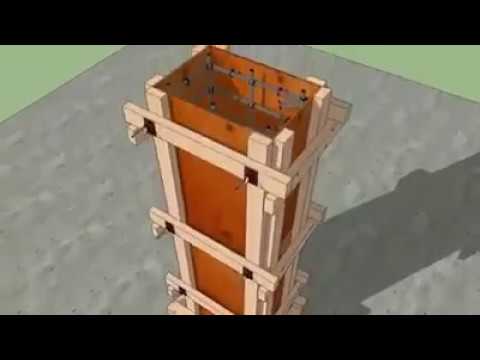 Video: Formwork for columns: device, installation and views. Formwork board