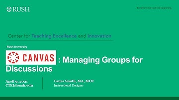 Canvas: Managing Groups for Discussions