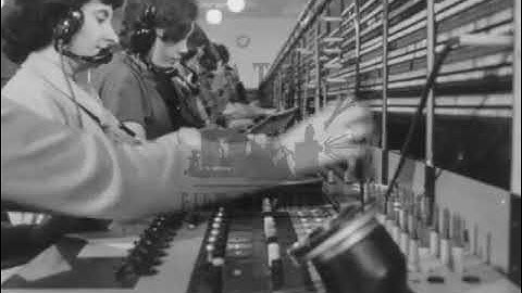 Women Run Telephone Switchboard, 1950s - Archive Film 1096375