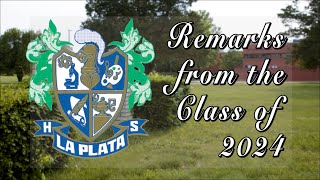 Remarks from the La Plata High School Class of 2024