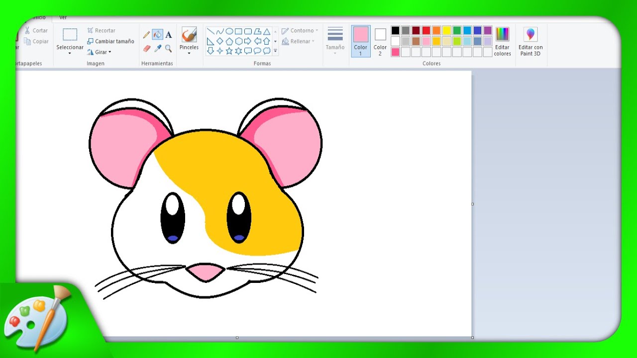 Dibujos para niños con Paint: Cómo dibujar un Hamster - thptnganamst.edu.vn