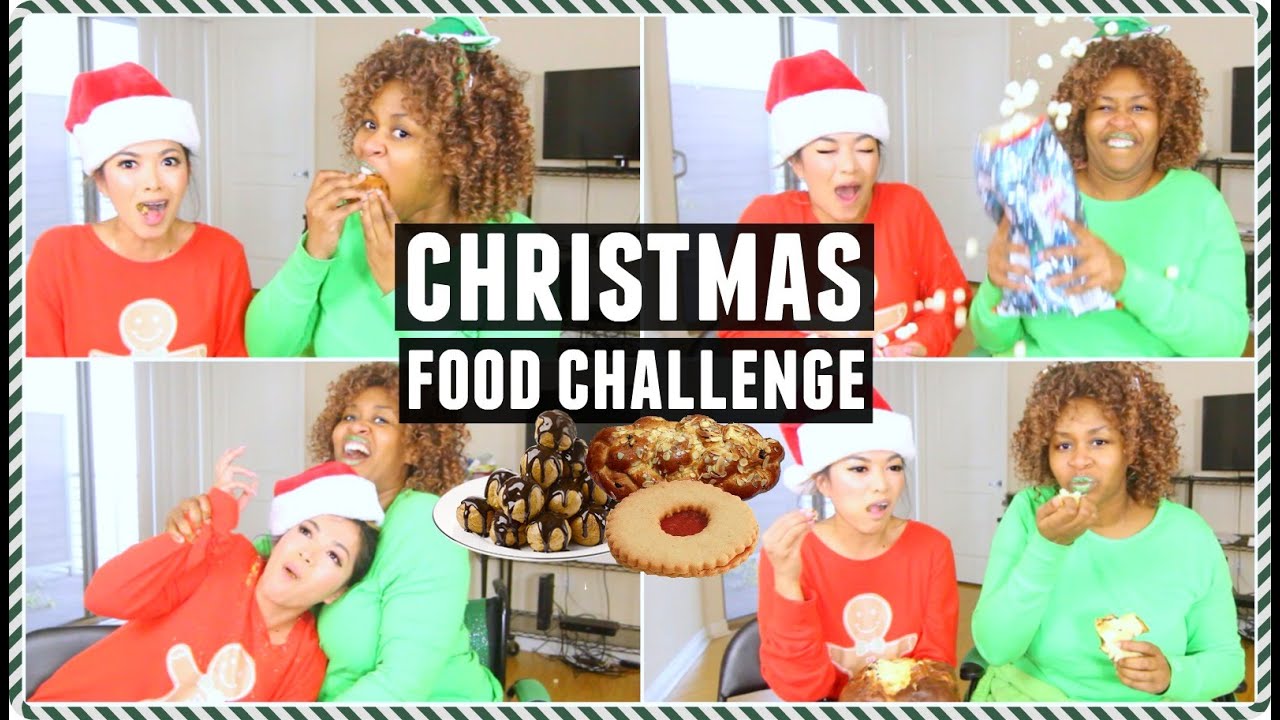 TRYING WEIRD CHRISTMAS FOOD with Glozell!