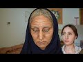 تحدي حولت نفسي لسيدة عجوز Old age makeup tutorial