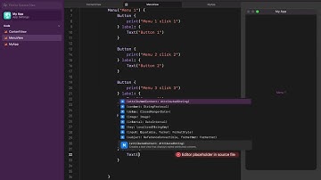 SwiftUI playground part-2 Menu