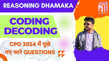 Coding Decoding for SSC CGL | All Coding Decoding Questions Asked in SSC CPO 2024