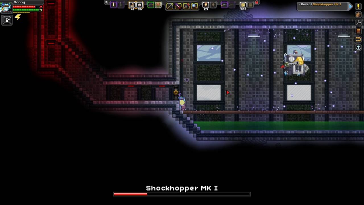 Starbound: Битва с пятым боссом - Шоковый прыгун MK I (Shockhopper MK I) v1.0