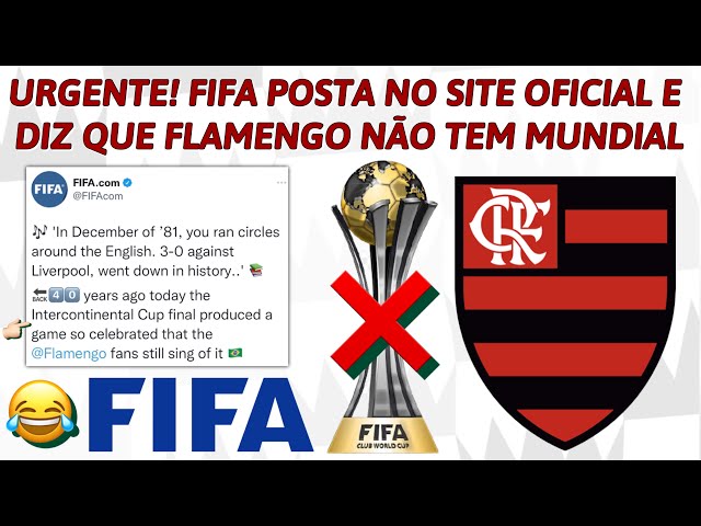 💣 URGENTE! FIFA POSTA NO SITE OFICIAL E DIZ: “O FLAMENGO NÃO TEM MUNDIAL”  COPA TOYOTA NÃO É MUNDIAL 