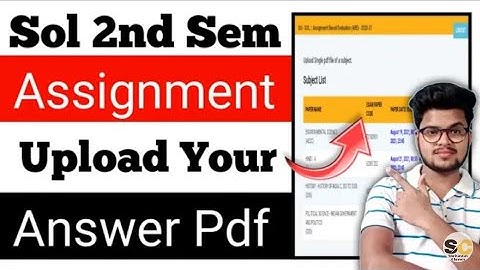 🔴Live Assignment *Upload कैसे करे* ? For DU SOL 2nd Semester 2021 | Du Sol 2nd Sem Assignment Update