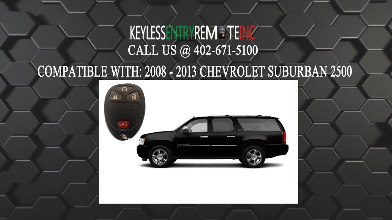 How To Replace Chevrolet Suburban 2500 Key Fob Battery 2008 2009 2010